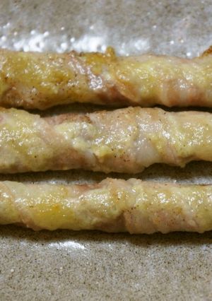 セロリの豚肉巻きわさびマヨネーズ焼き-レシピのメイン写真