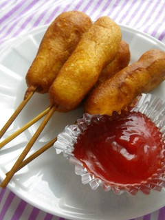 魚肉ソーセージで可愛いアメリカンドッグ-レシピのメイン写真
