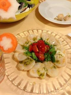 ホタテのカルパッチョバジルソースがけ-レシピのメイン写真