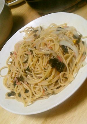 【男の料理】桜えびと岩ノリのパスタ-レシピのメイン写真