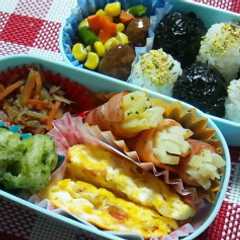 รูปของ 【弁当★細切りじゃがチーズ桜えび卵焼き】