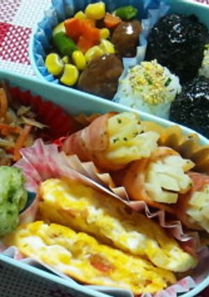 【弁当★細切りじゃがチーズ桜えび卵焼き】-レシピのメイン写真