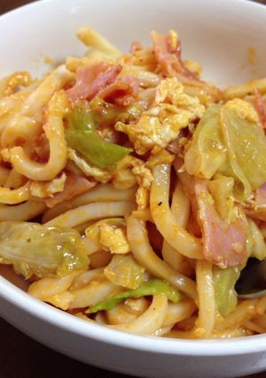 海老トマトクリームうどん♡-レシピのメイン写真