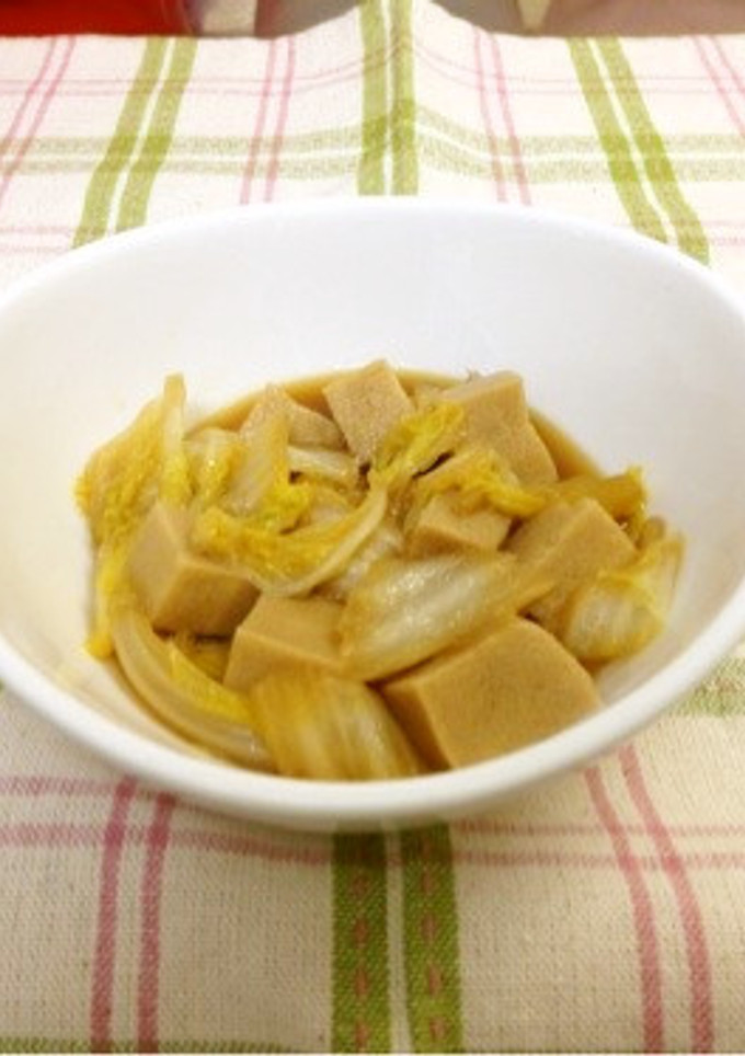すき焼きのタレで！高野豆腐と白菜の煮物-レシピのメイン写真