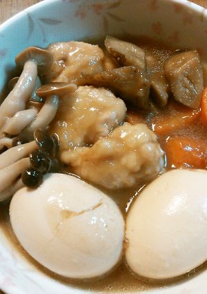 簡単☆手羽元の煮物（治部煮風）-レシピのメイン写真