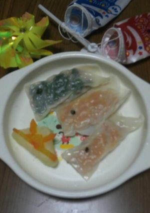 水餃子でこいのぼり。離乳食後期-レシピのメイン写真
