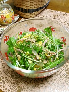シャキシャキ水菜のバンサンスー-レシピのメイン写真