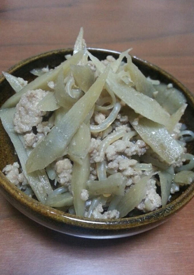 白だしで☆ごぼうと挽き肉の炒め煮-レシピのメイン写真