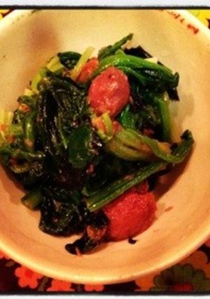 ほうれん草と梅の和えもの-レシピのメイン写真