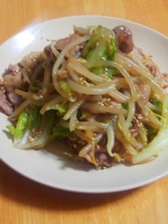 もやしと豚肉のゴマ醤油炒め-レシピのメイン写真