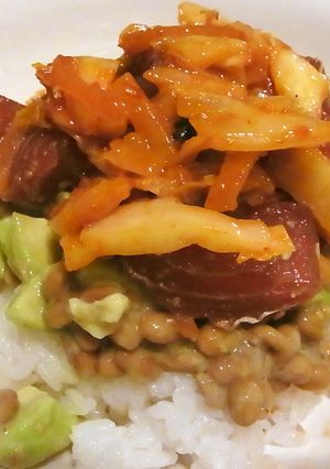 栄養満点！アボカド納豆マグキムのっけ丼-レシピのメイン写真