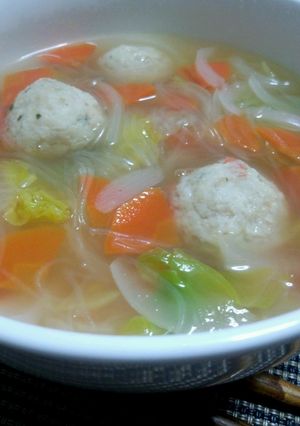 春雨とチキンボールのスープ-レシピのメイン写真