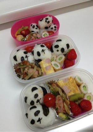 簡単♫ パンダおにぎり キャラ弁-レシピのメイン写真