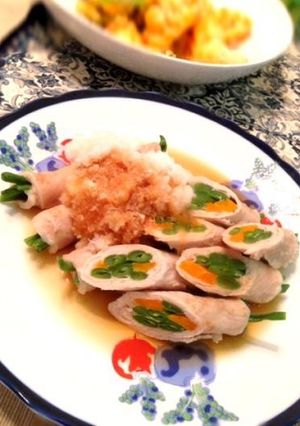 おろしポン酢＆レンジで☆野菜の肉巻き-レシピのメイン写真