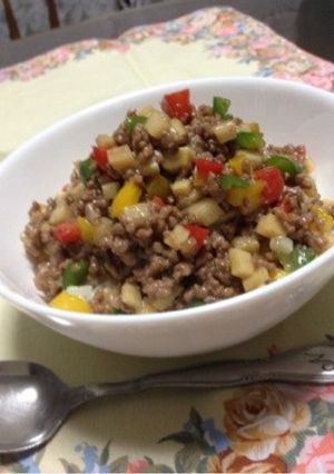 スプーンでどうぞ♪チンジャオロース丼-レシピのメイン写真