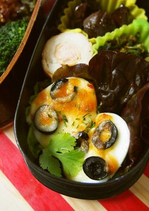弁当＆つまみにゆで卵オリーブ＆チーズ焼き-レシピのメイン写真