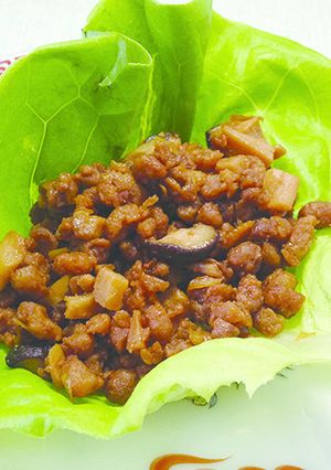 国産大豆ミートミンチの レタス包み-レシピのメイン写真