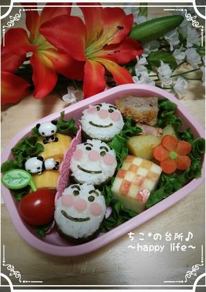 簡単キャラ弁♪俵おにぎりdeアンパンマン-レシピのメイン写真