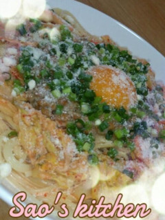 納豆好き必見!納豆キムチクリームパスタ-レシピのメイン写真