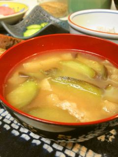 *朝食に*茄子と油揚げの味噌汁*-レシピのメイン写真