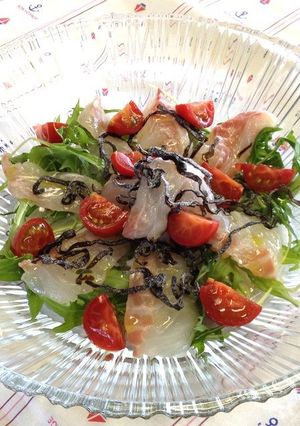 超簡単！塩こんぶｄｅ鯛のカルパッチョ☆-レシピのメイン写真