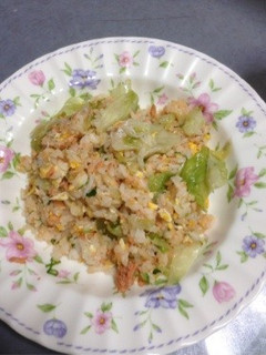レタスとシャケのチャーハン-レシピのメイン写真