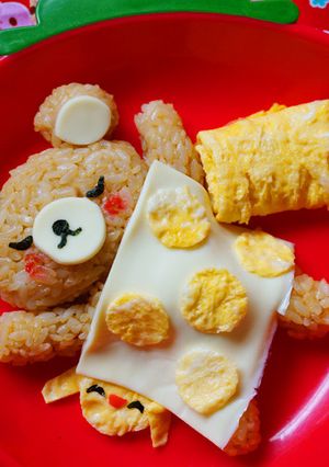 寝相の悪いリラックマプレート♪-レシピのメイン写真