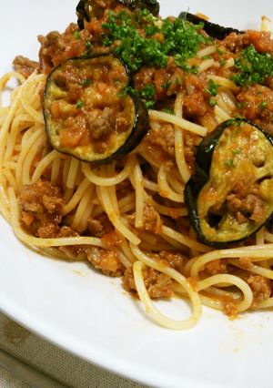 焼き茄子のボローニャ風ミートソース-レシピのメイン写真