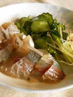 若葉の季節に鯵の酢ジメが食べられた!-レシピのメイン写真