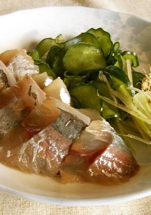 若葉の季節に鯵の酢ジメが食べられた！-レシピのメイン写真