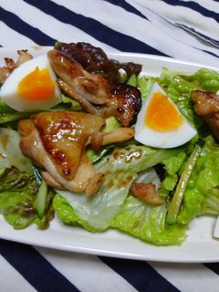 照り焼きチキンサラダ-レシピのメイン写真