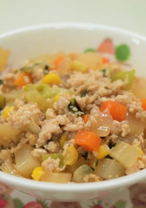【保育園給食】そぼろあんかけ丼-レシピのメイン写真