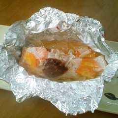 A picture of 朝食に簡単サーモンのホイル焼き.