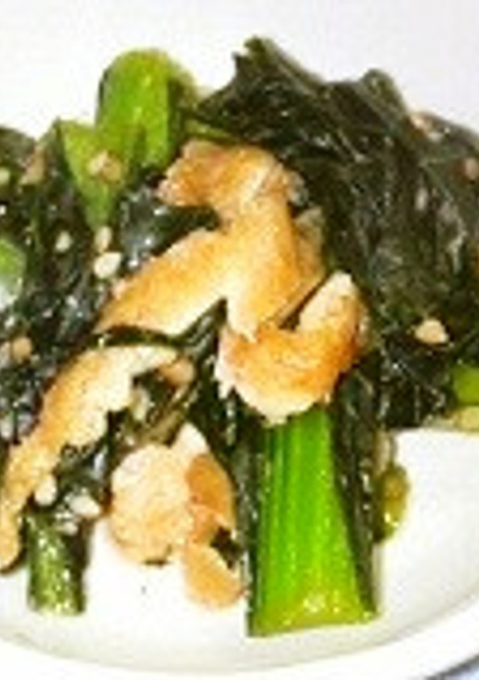 小松菜と薄揚げの炒り煮-レシピのメイン写真