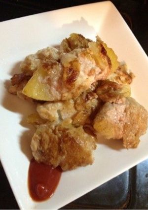 豚肉でパイナップル巻き♡。・ ＊：-レシピのメイン写真