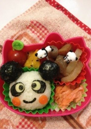 園児弁当(キャラ弁)パンダちゃん。-レシピのメイン写真