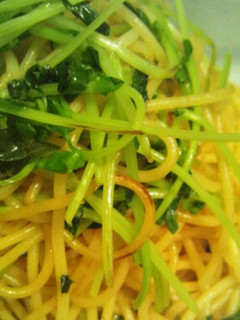 豆苗のシンプルパスタ-レシピのメイン写真