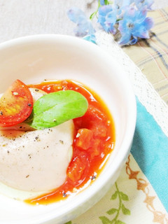 豆腐とクリチのカプレーゼ風-レシピのメイン写真