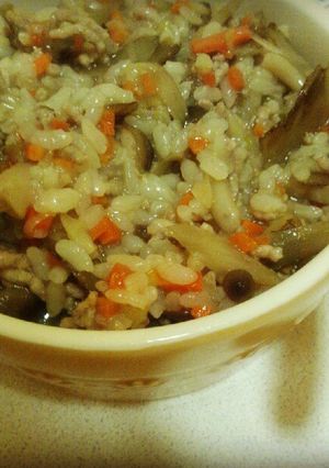 小さなお玉ではかる簡単味噌味雑炊-レシピのメイン写真