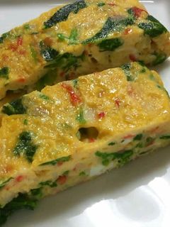カニかまとほうれん草の卵焼き-レシピのメイン写真