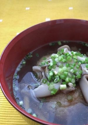 手抜きランチ☆焼おにぎりのきのこ茶漬け-レシピのメイン写真
