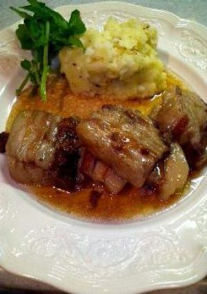 圧力鍋でとっても簡単！！豚ばら肉の赤ワイン煮-レシピのメイン写真
