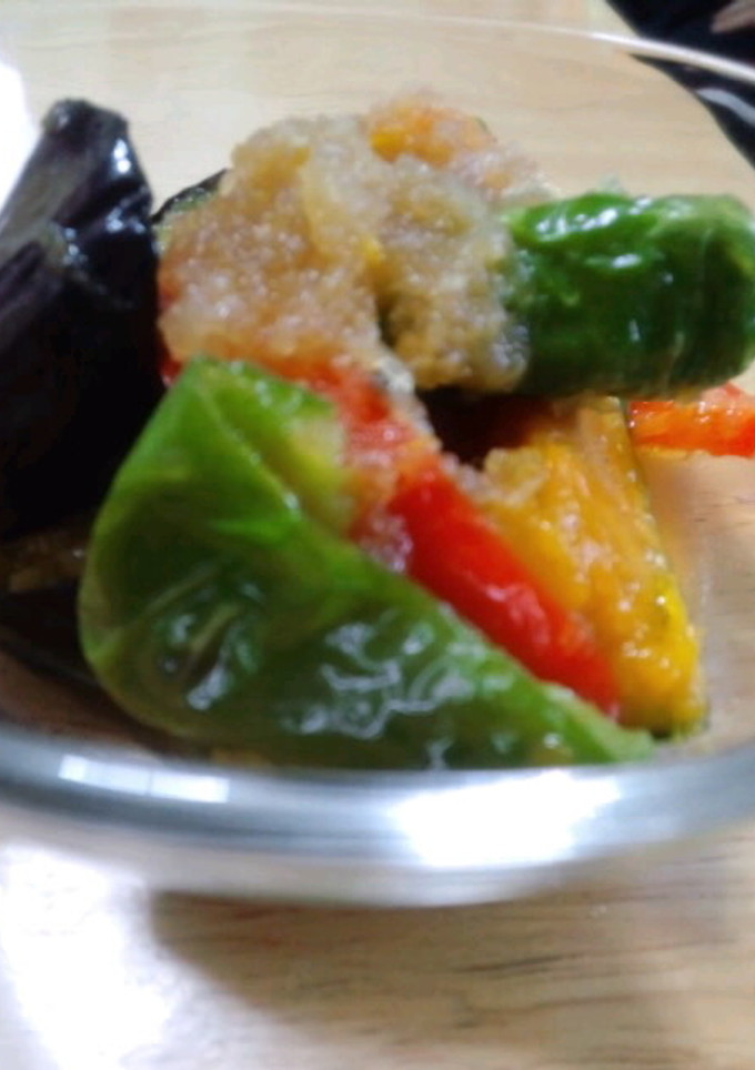 夏野菜のめんつゆおろし和え-レシピのメイン写真