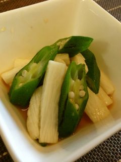 簡単!オクラと長芋の麺つゆ和え☆-レシピのメイン写真