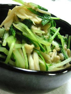 ＊ヘルシー美味＊水菜とえのきの炒め煮*ニンニク風味*-レシピのメイン写真
