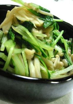 ＊ヘルシー美味＊水菜とえのきの炒め煮*ニンニク風味*-レシピのメイン写真