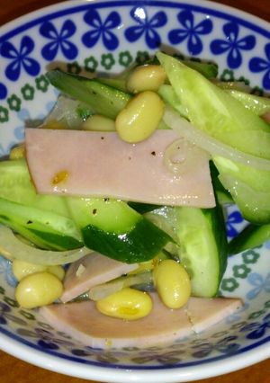 味噌豆がおいしい☆さっぱりサラダ-レシピのメイン写真