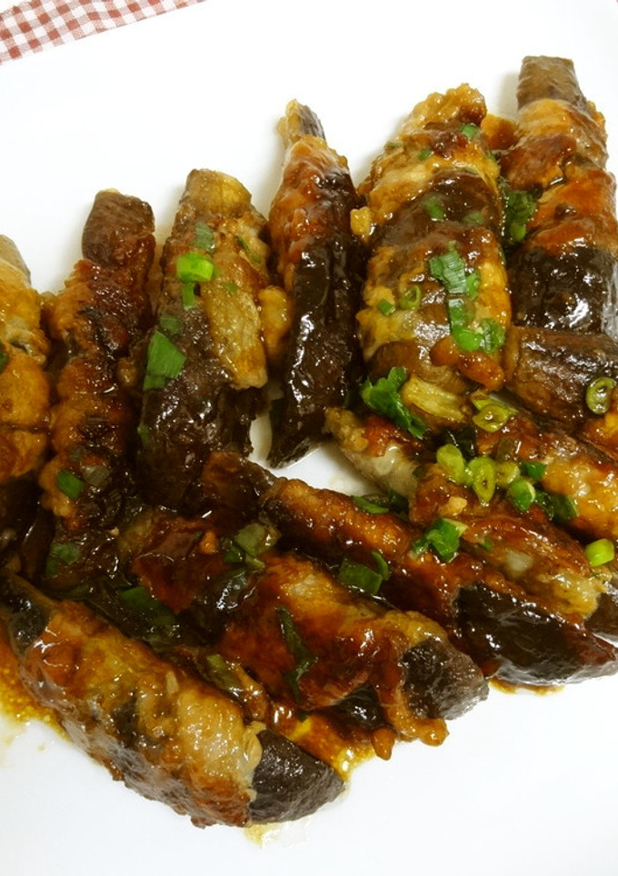 早うま　生姜焼き風なすの豚小間巻き-レシピのメイン写真