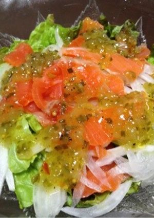 スモークサーモンのサラダ-レシピのメイン写真