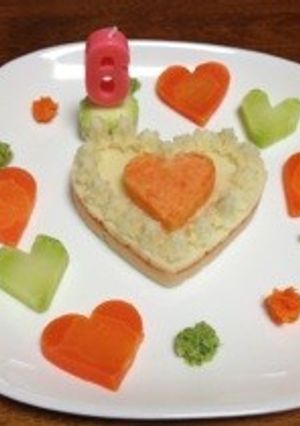 ハーフバースデーの離乳食ケーキ♡-レシピのメイン写真